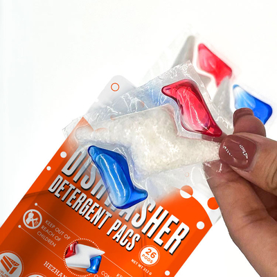 Resin Dishwasher Cleaner Capsule 3 Chamber Dishwasher Tablets For Kitchen Sustainable Easy Cleaning